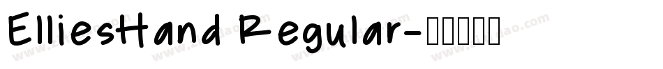 ElliesHand Regular字体转换